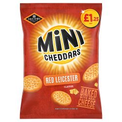 MINI CHEDDARS RED LEICESTER PM 1.25 90g